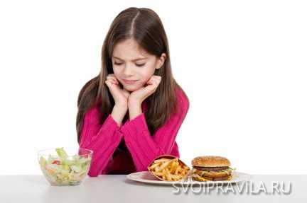 Спорные продукты в диете для подростка